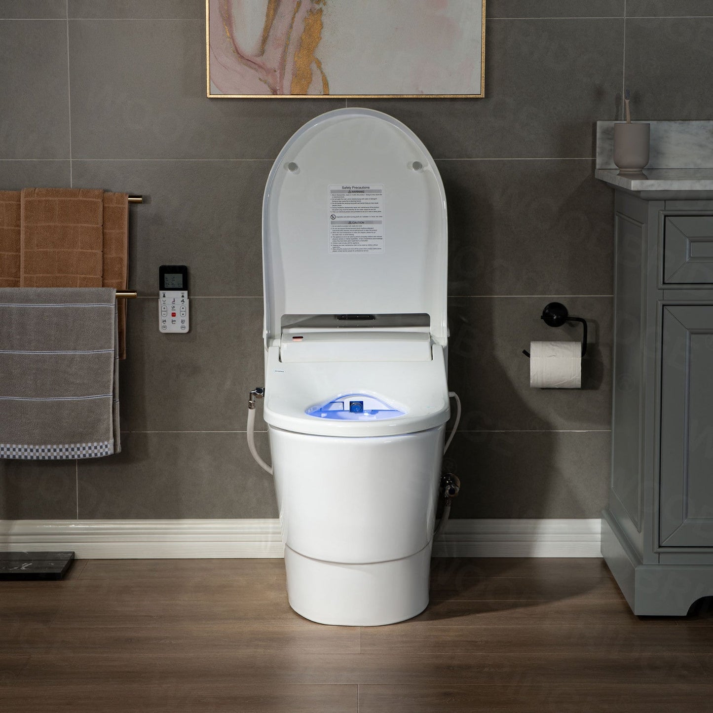 WOODBRIDGE T-0737 Bidet Toilet Luxury Elongated Smart Seat Temp Control Wash Air Dryer New