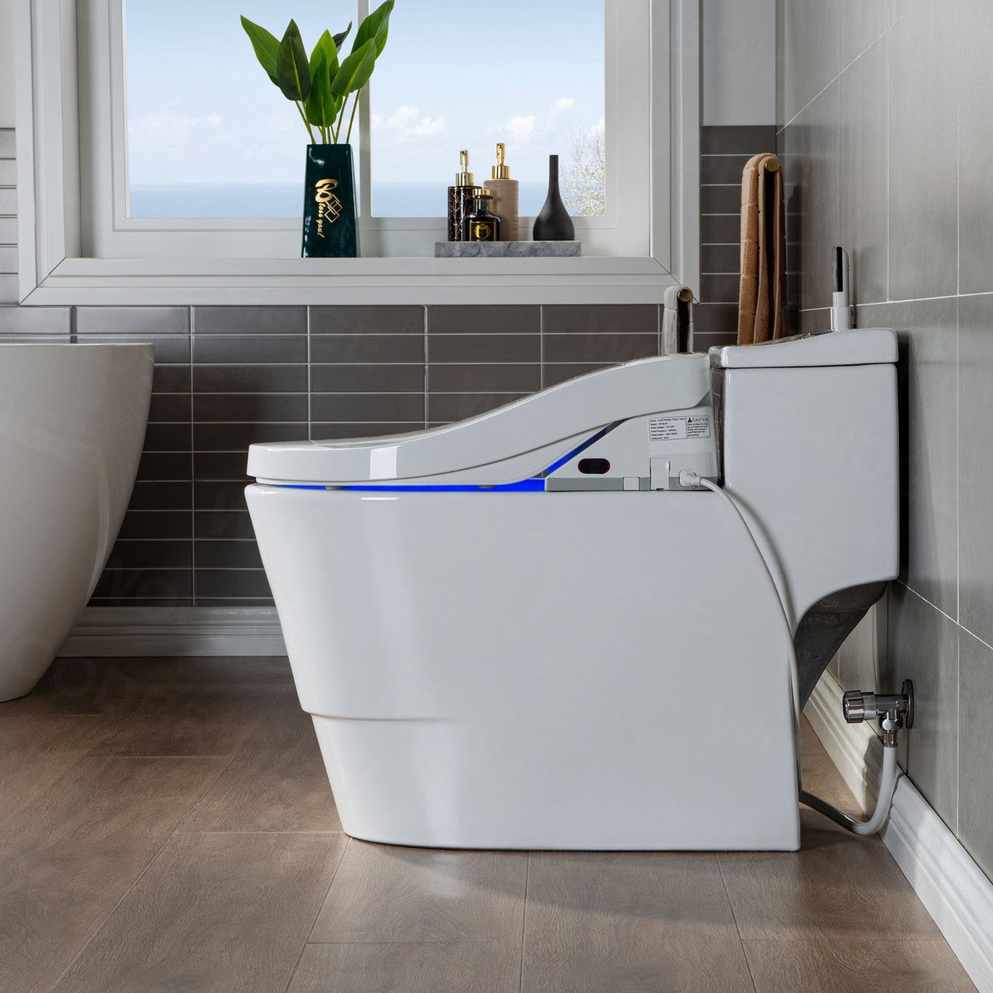 WOODBRIDGE T-0737 Bidet Toilet Luxury Elongated Smart Seat Temp Control Wash Air Dryer New