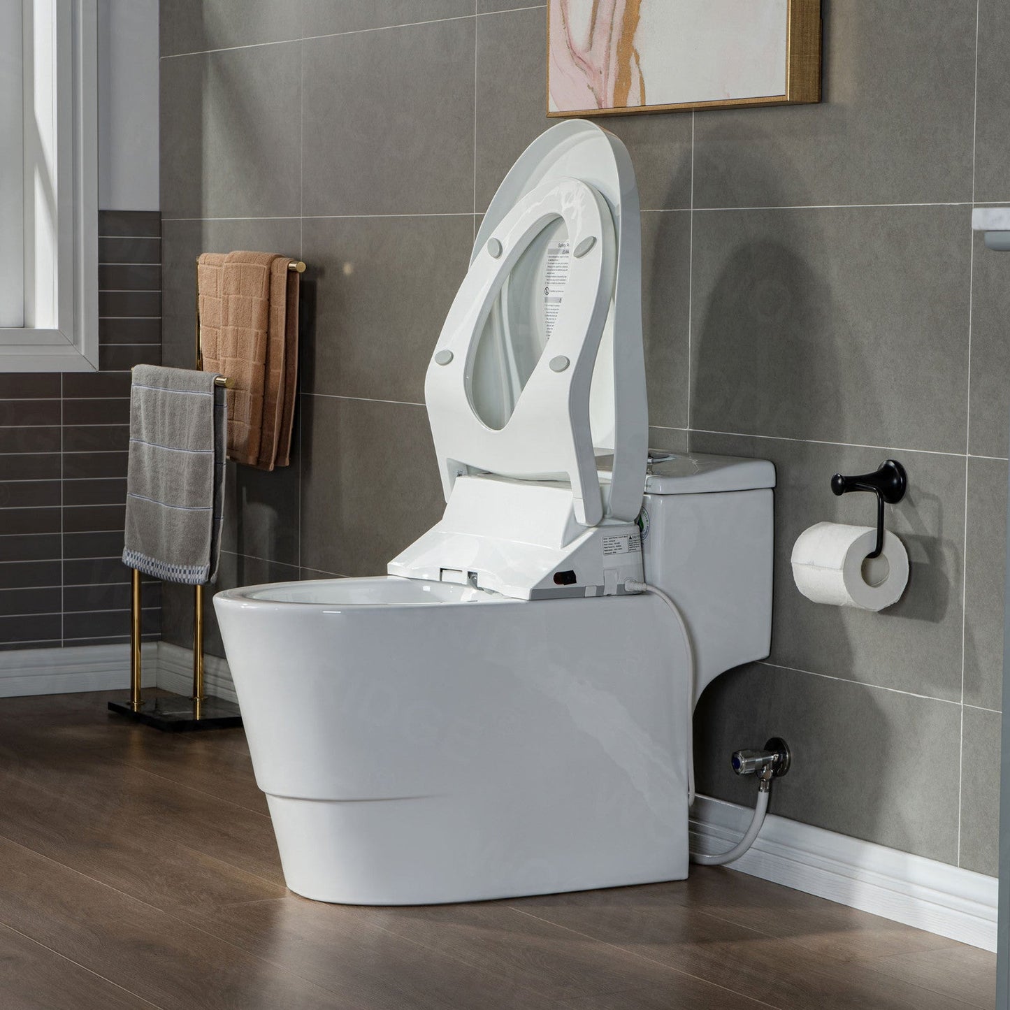 WOODBRIDGE T-0737 Bidet Toilet Luxury Elongated Smart Seat Temp Control Wash Air Dryer New