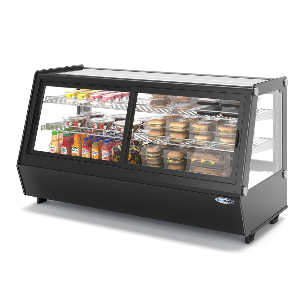 48 in. Self-Service Countertop Display Refrigerator in Black