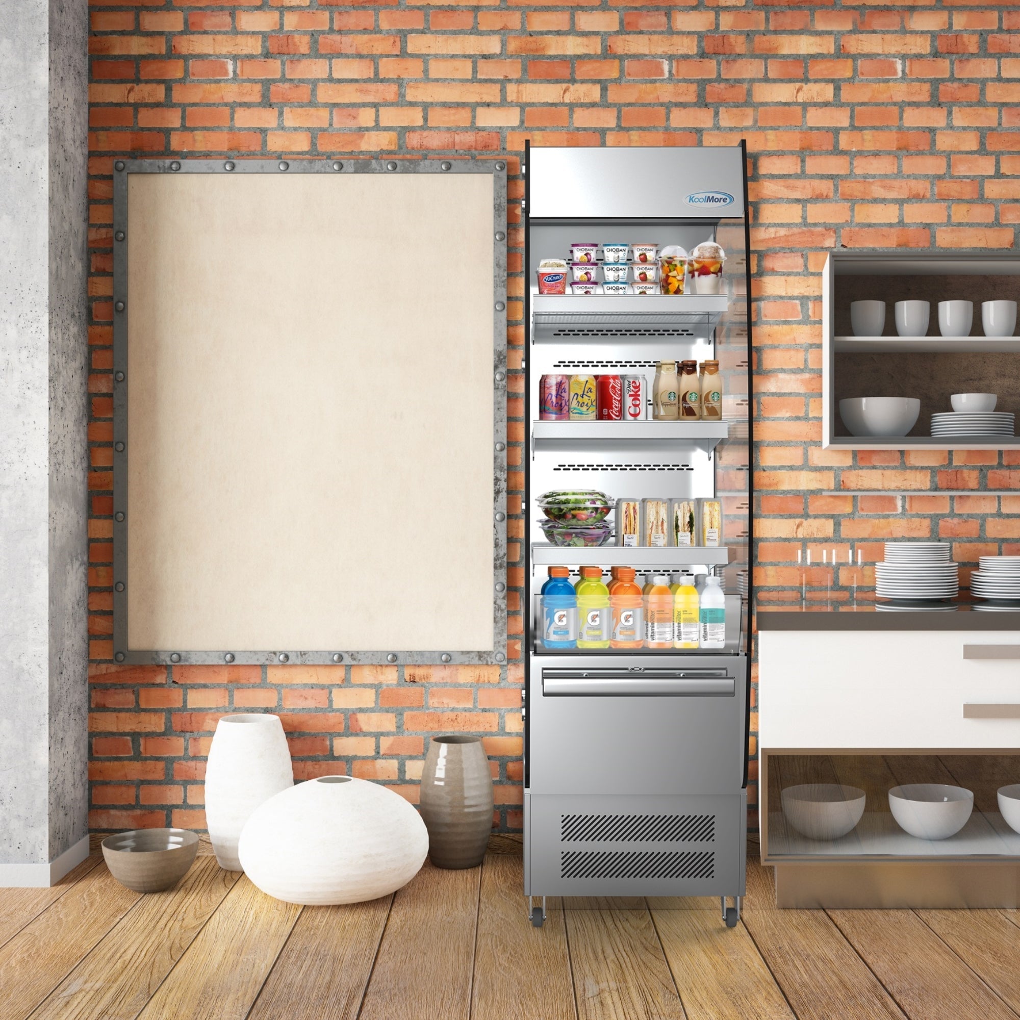 26 in. Open Air Grab and Go Refrigerator - 7.7 Cu Ft. - Wrap