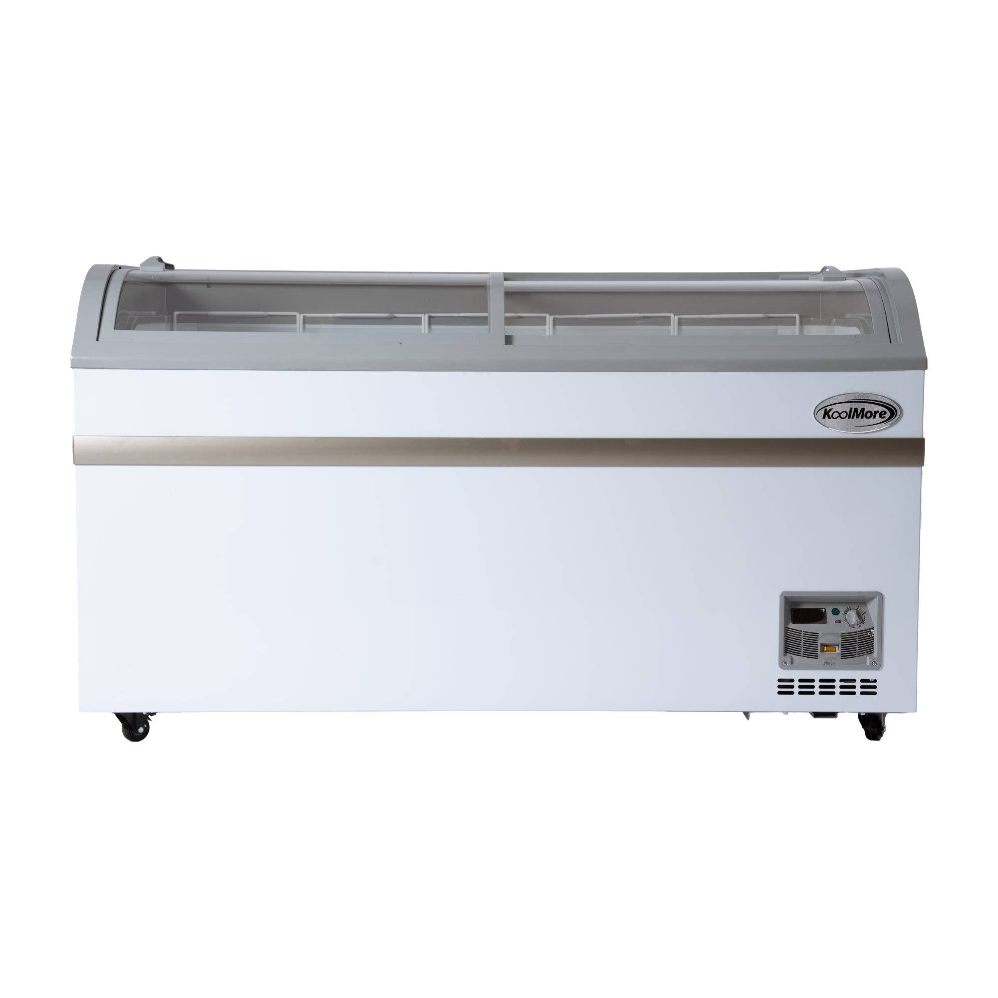 58 Inch Manual Defrost Island Chest Freezer in White, 14 cu. ft.