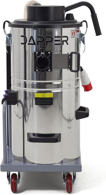 Dapper Supply Wet/Dry Vacuum 14.5 Gal. 6.84 HP 3-Phase 220V with Attachments New