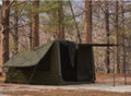 CAMVIL 2025 Upgraded Box 4P Inflatable Camping Tent, 4 Season Blow Up Tent with Pumb, Easy Setup No Assembly Needed Luxury Glamping Tent (Green)