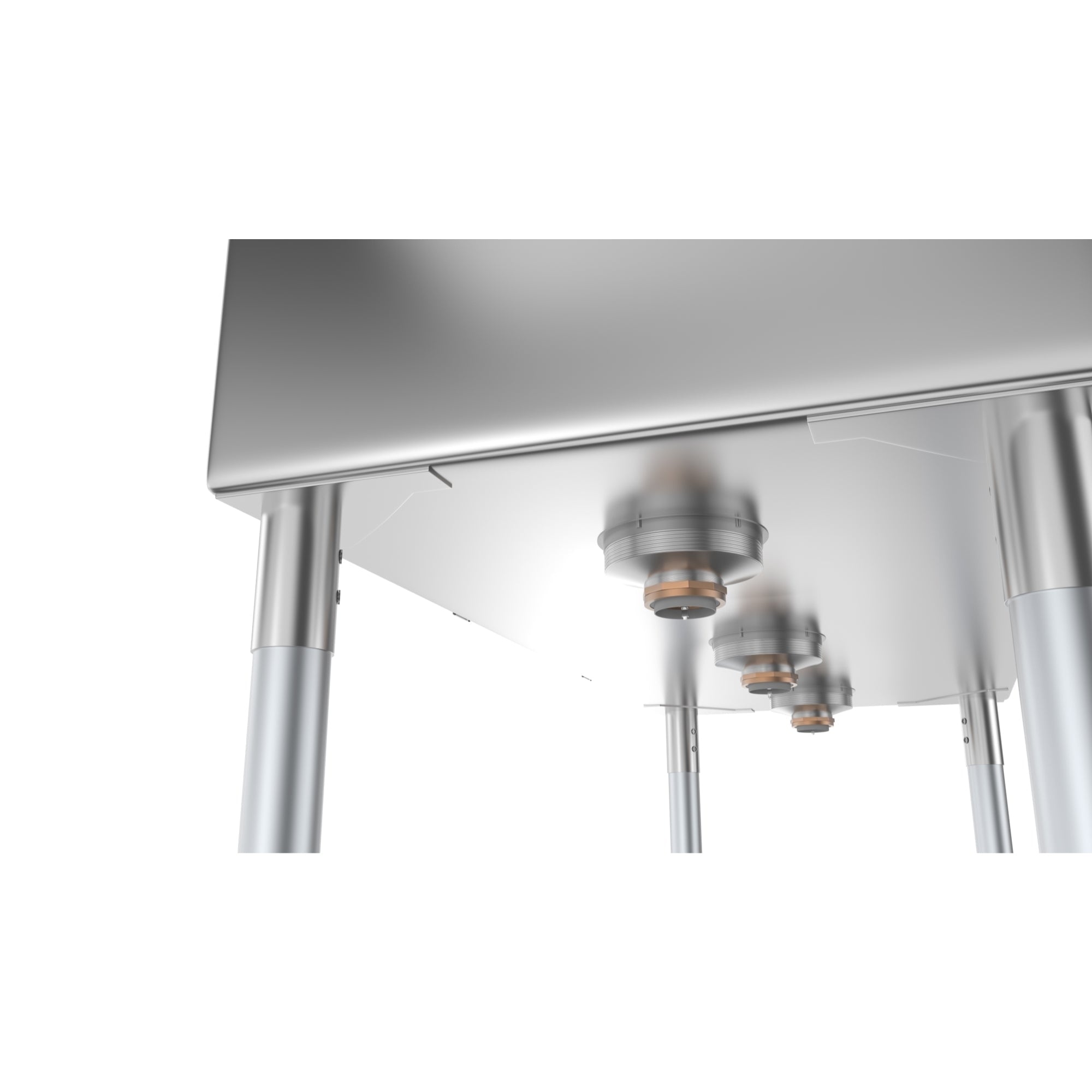55 in. Three Compartment Stainless Steel Commercial Sink with Drainboard, Bowl Size 12"x 16"x 10"