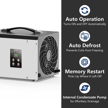 AlorAir Sentinel HD35P 70 PPD Crawl Space Dehumidifier 70 Pints 1000 Sq. Ft. with Pump Hose Memory Starting Auto Defrost New