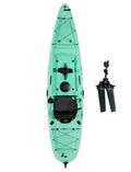 Upgraded Brooklyn 12.0 Single Pedal Kayak by BKC, Lightweight 12-Foot Sit-On-Top Pedal-Drive Kayak with Rudder, Stable Fishing & Touring Design, 440 lb Capacity, Storage Hatches