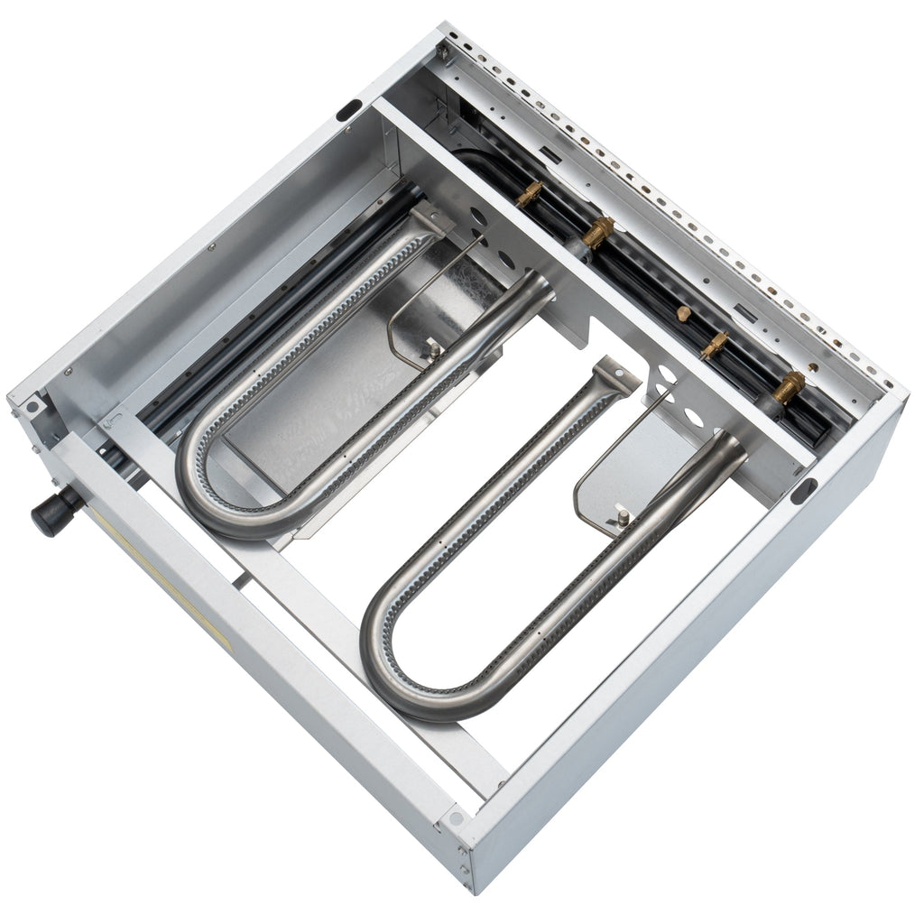 24 in. Natural Gas 2-Burner Griddle with 60,000 BTU in Stainless-Steel
