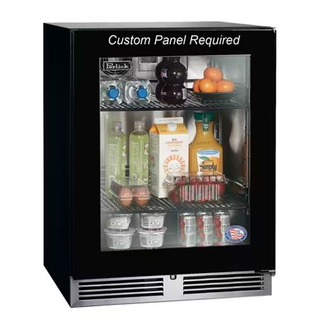 Perlick  24" ADA height compliant Indoor Refrigerator with fully integrated glass door, hinge right - Other (HA24RB44R)