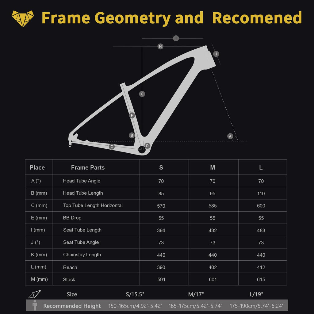TRIFOX Carbon Fiber Mountain Bike with Shimano M6100 Deore Groupset 12-Speed,Carbon Fiber Frame,Hydraulic Fork 130mm Travel,29er Mountain Bike for Adult 17/19 inch (Obsidian Gold, 29er * 17 inch)