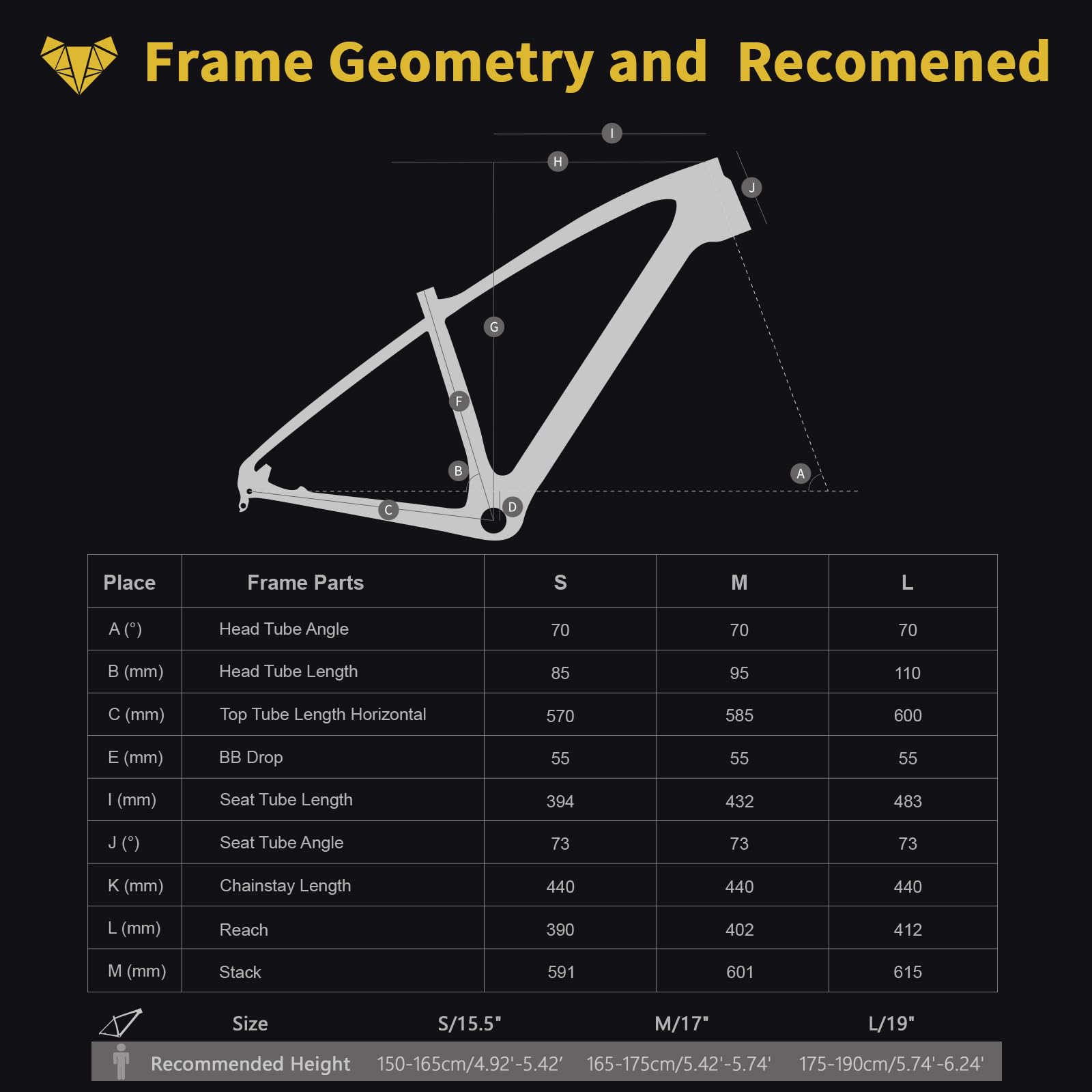 TRIFOX Carbon Fiber Mountain Bike with Shimano M6100 Deore Groupset 12-Speed,Carbon Fiber Frame,Hydraulic Fork 130mm Travel,29er Mountain Bike for Adult 17/19 inch (Obsidian Gold, 29er * 17 inch)