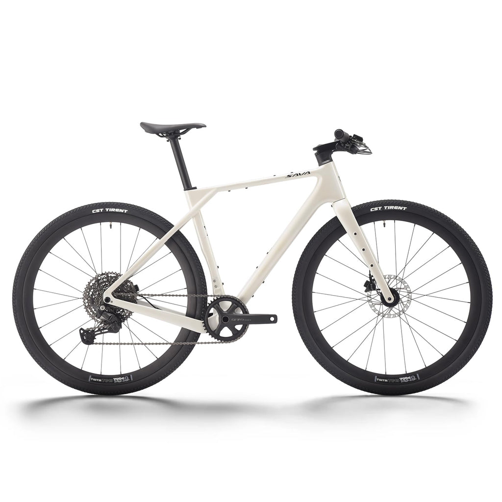 SAVADECK Carbon Gravel Bike - T800 Carbon Frame & Fork | Shimano U6000 11-Speed Groupset | Hydraulic Disc Brakes | 700CX40mm All-Terrain Tires | Men & Women Road/Off-Road Bicycle (White, 51cm)