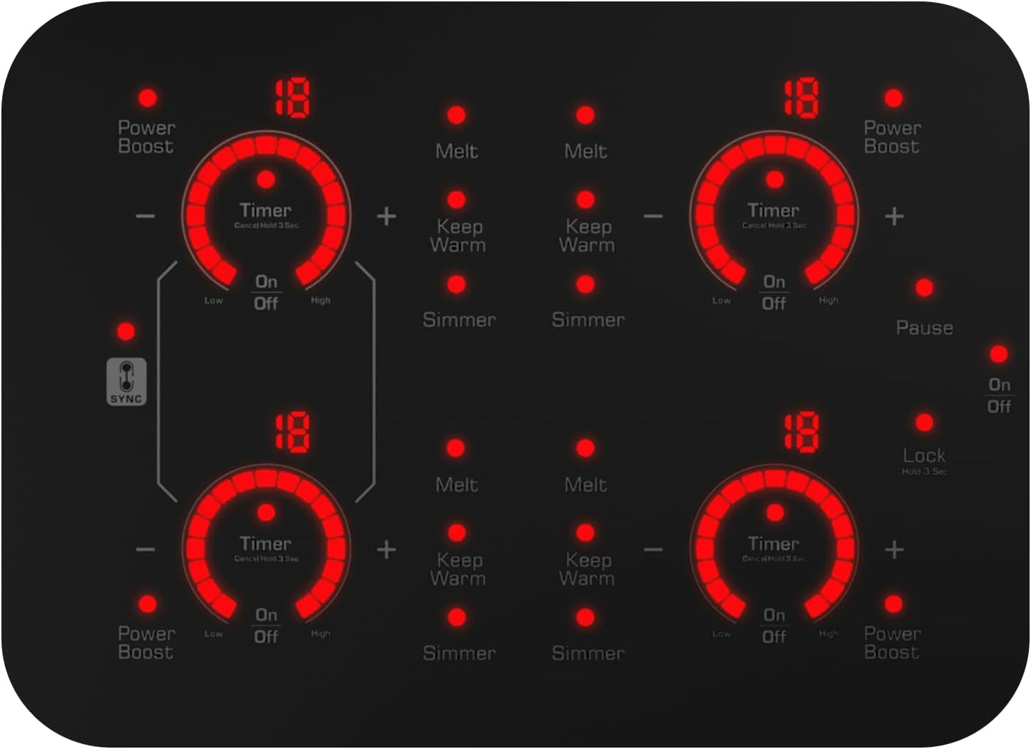 Empava Electric Induction Cooktop 30" Built-In 4 Burners 8700W 208/240V New