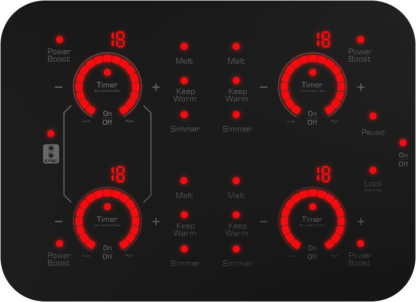 Empava Electric Induction Cooktop 30" Built-In 4 Burners 8700W 208/240V New