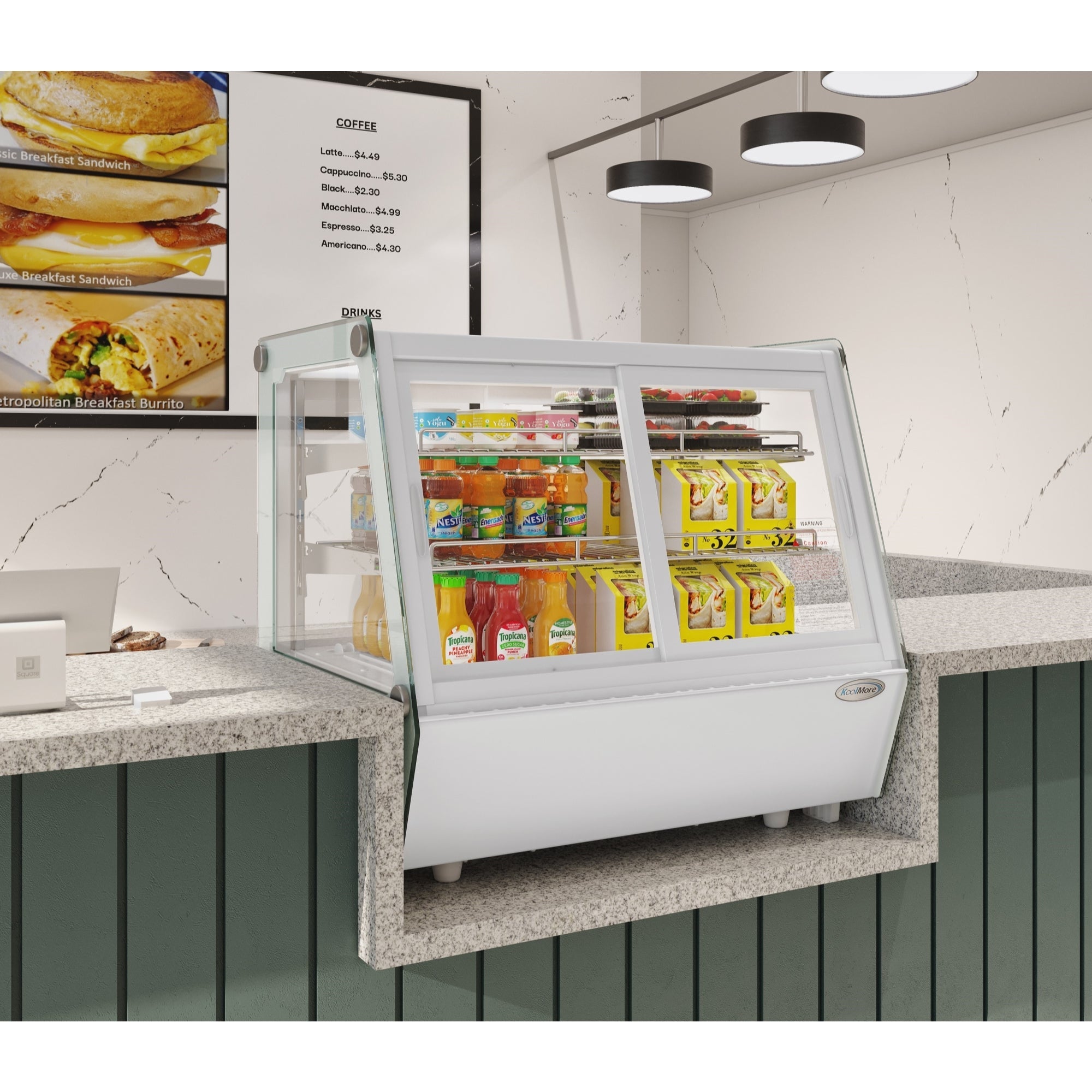 28 in. Self-Service Countertop Display Refrigerator in White