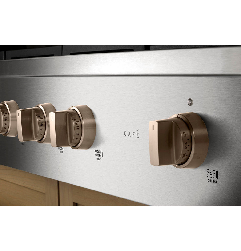 CAFÉ™ 48" Commercial-Style Gas Rangetop with 6 Burners and Integrated Griddle (Natural Gas)
