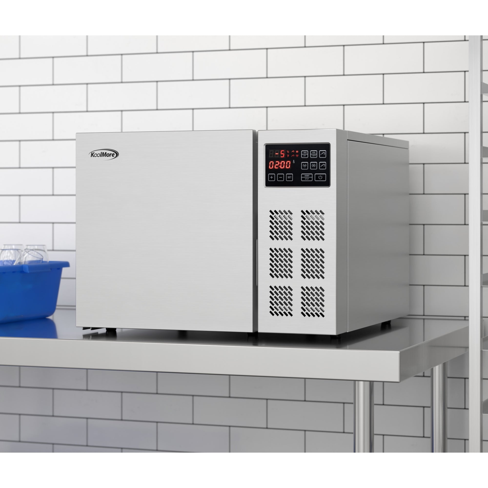 25 in. 3-Pan Commercial Countertop Blast Chiller 15 lbs Rapid Chill / 8.8 lbs Rapid Freeze with ETL for Safety and Sanitation in Stainless-Steel
