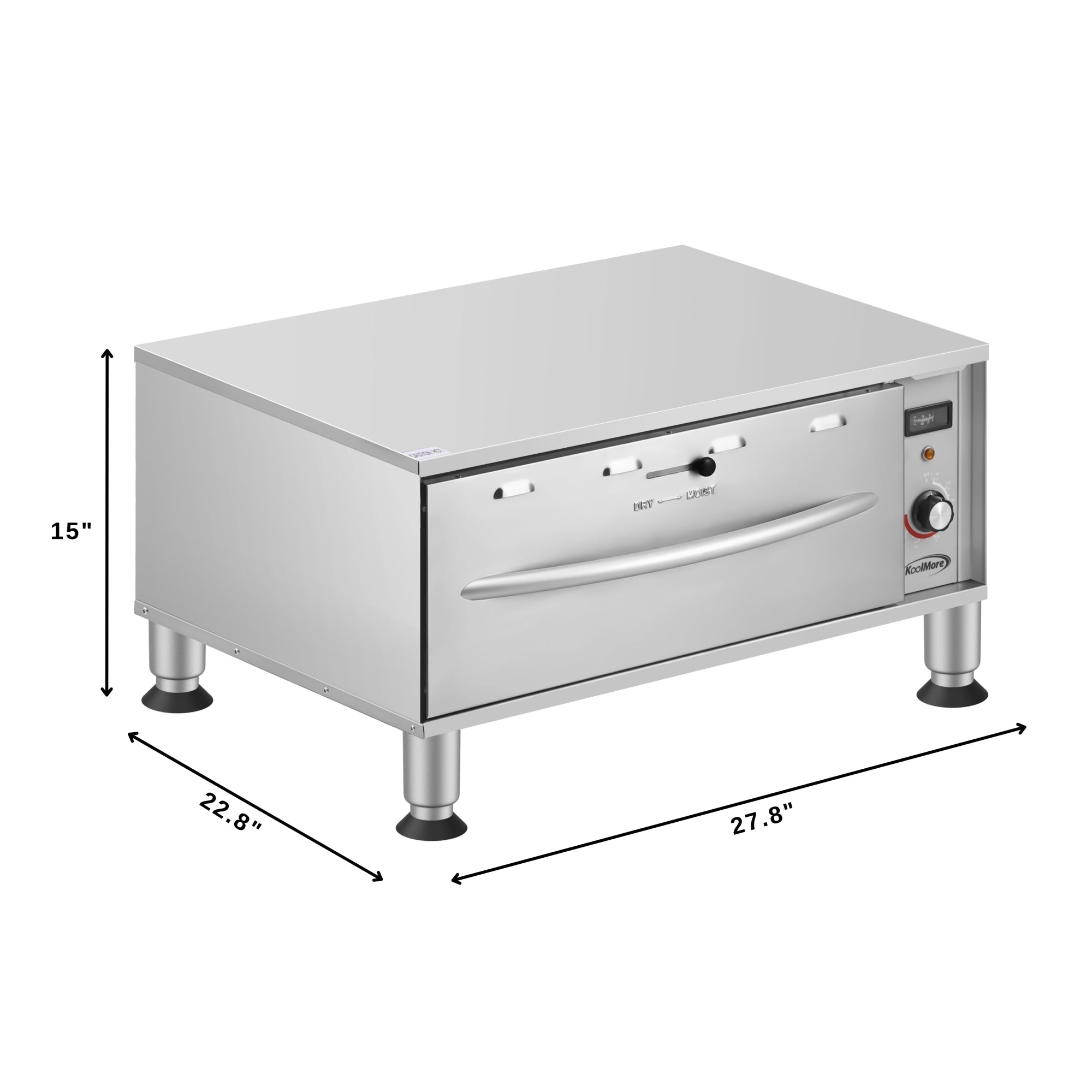 One-Drawer Commercial Free Standing Warming Drawer in Stainless-Steel, UL and NSF Listed