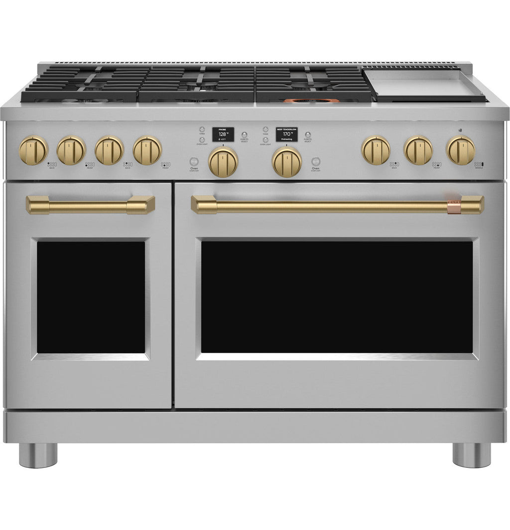 CAFÉ™ 48" Smart Dual-Fuel Commercial-Style Range with 6 Burners and Griddle (Natural Gas)