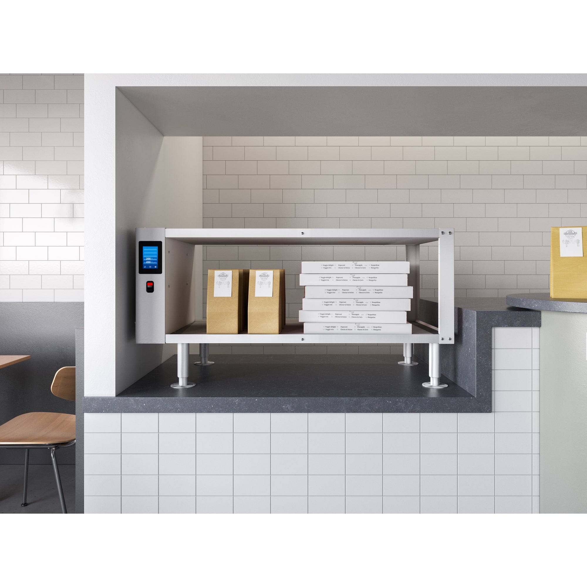 Two-Shelve Commercial Take Out Warmer Cabinet with Touch Screen in Stainless-Steel, UL and NSF Listed