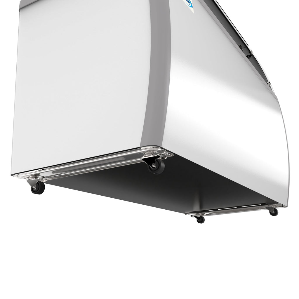 70 in. 12 Tub Ice Cream Dipping Cabinet Display Freezer with Sliding Glass Door and Sneeze Guard, 20 cu. ft.
