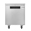 27 in. One-Door Commercial Undercounter Freezer in Stainless Steel with Casters, ETL Listed