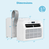 Costway 6500 BTU Window AC Unit WiFi App Voice Control 24H Timer Quiet Operation 44288884 New