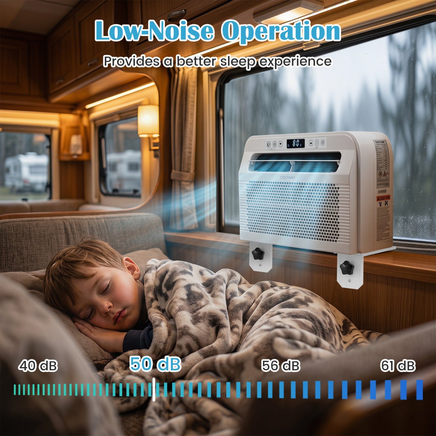 Costway 6500 BTU Window AC Unit WiFi App Voice Control 24H Timer Quiet Operation 44288884 New