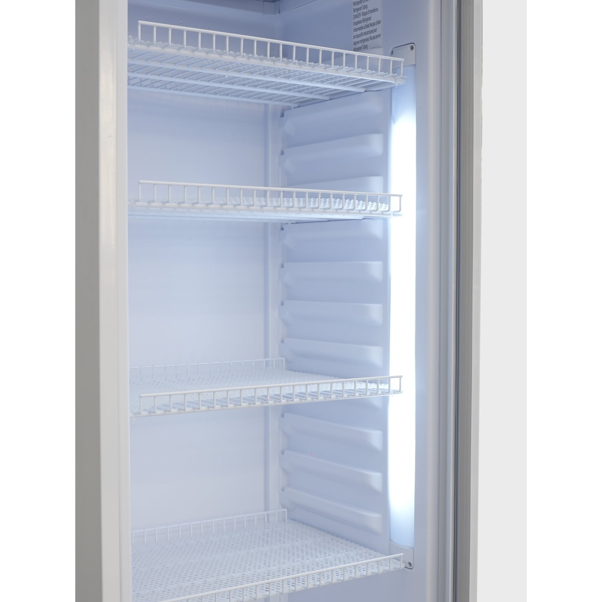 22 in. One-Door Commercial Merchandiser Refrigerator in White, 9 cu. ft.