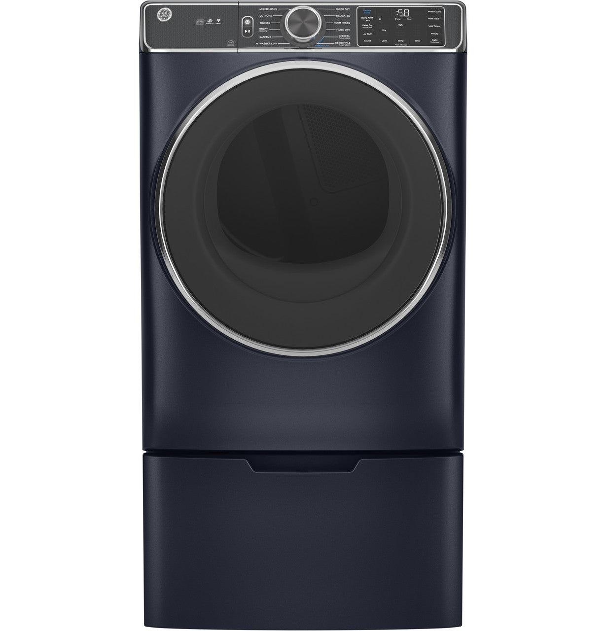 GE® ENERGY STAR® 7.8 cu. ft. Capacity Smart Front Load Electric Dryer with Steam and Sanitize Cycle