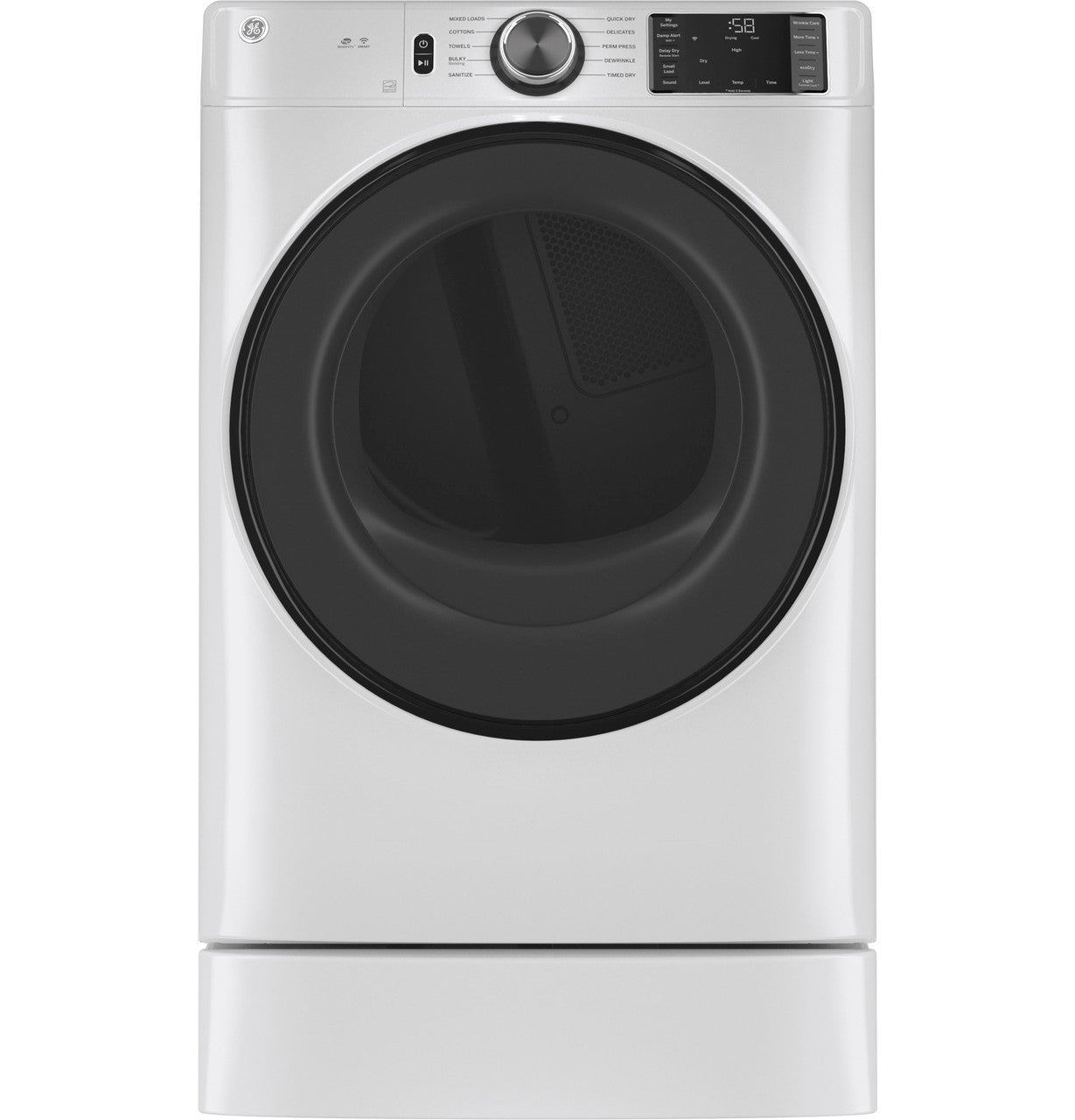 GE GE® ENERGY STAR® 7.8 cu. ft. Capacity Smart Front Load Electric Dryer with Sanitize Cycle