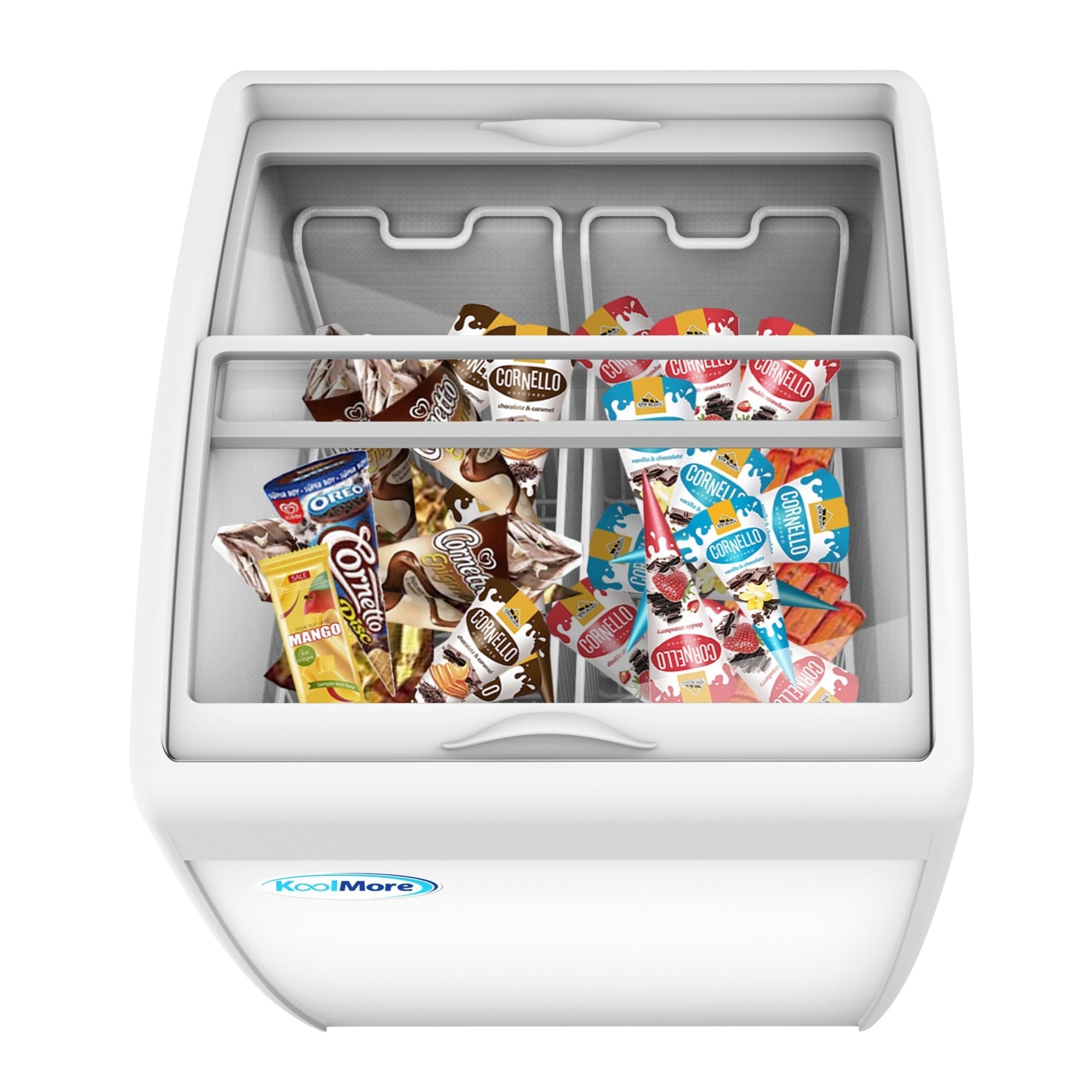 26 in. Display Ice Cream Freezer - 5.7 cu ft. - Wrap