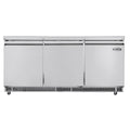 72 in. Commercial Refrigerated Prep Station Cold Table, Stainless-Steel Refrigerator with 15-Pan (Not Included) Capacity with Cover and Three Adjustable Shelves, ETL Listed