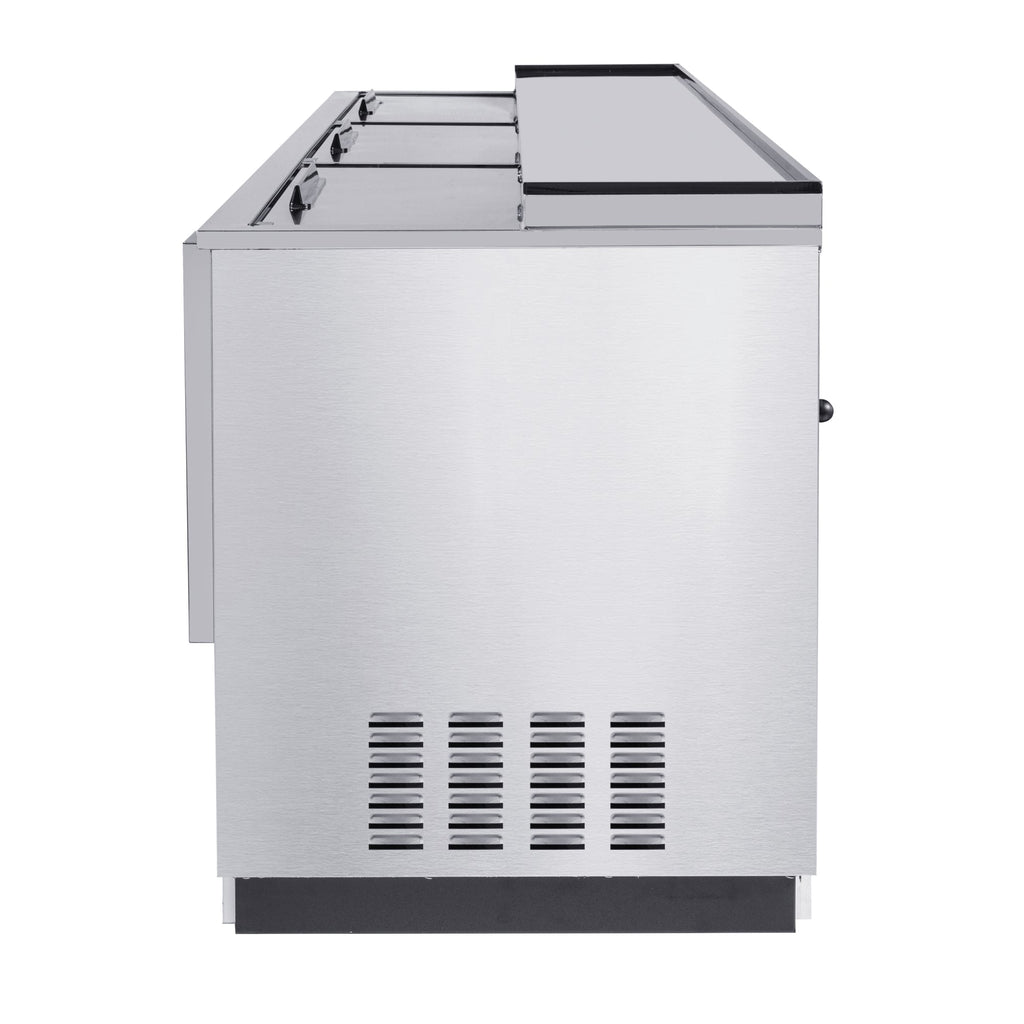 95 in. Commercial Bottle Cooler in Stainless-Steel with Built-In Opener, ETL Listed, 30 cu. ft.