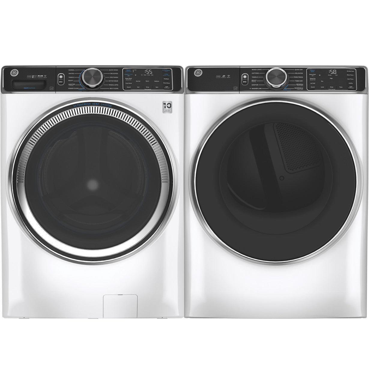 GE GE® ENERGY STAR® 7.8 cu. ft. Capacity Smart Front Load Gas Dryer with Steam and Sanitize Cycle