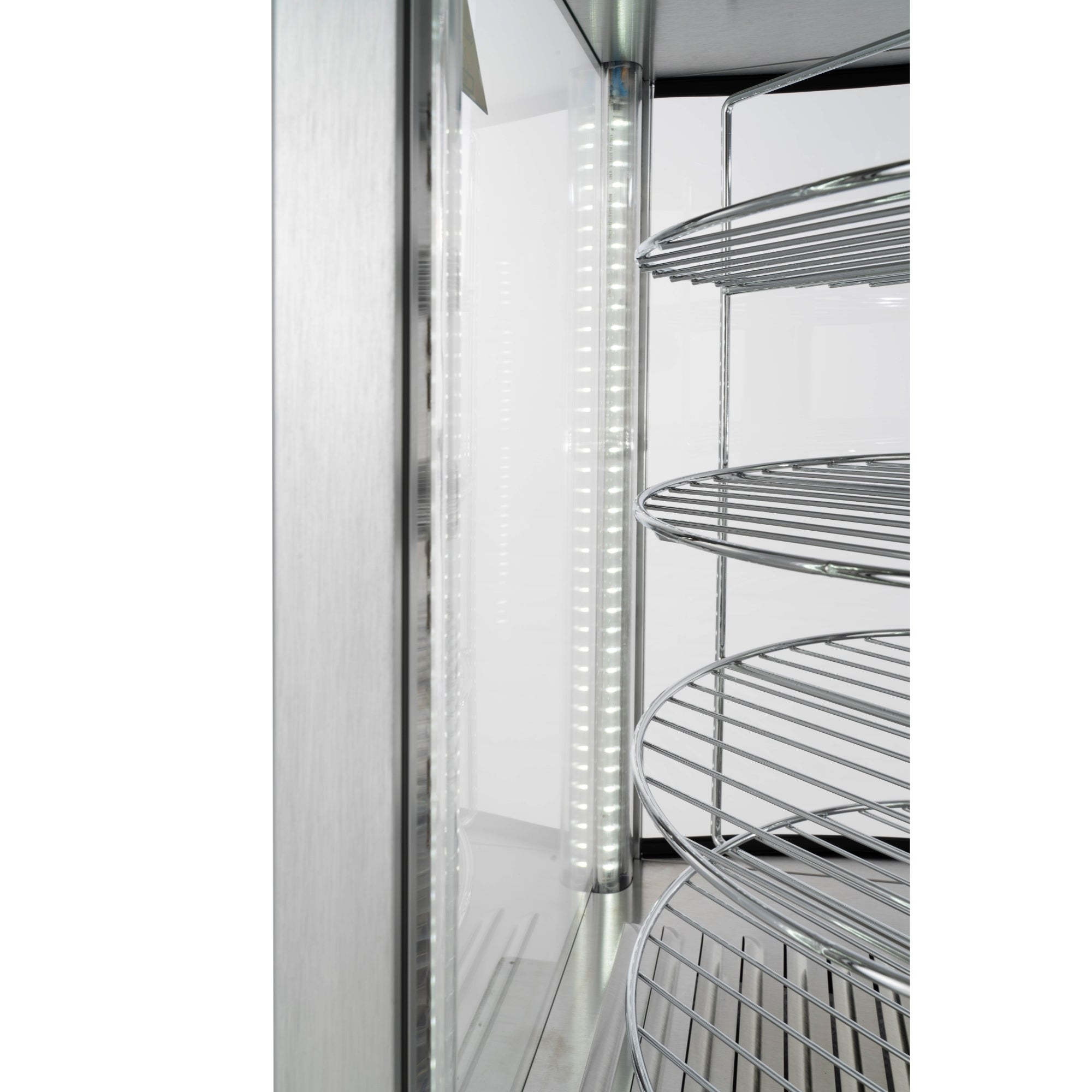 18 in. Commercial Pizza Display Warmer for 12 in. Pies with 4 Rotating Racks in Stainless-Steel