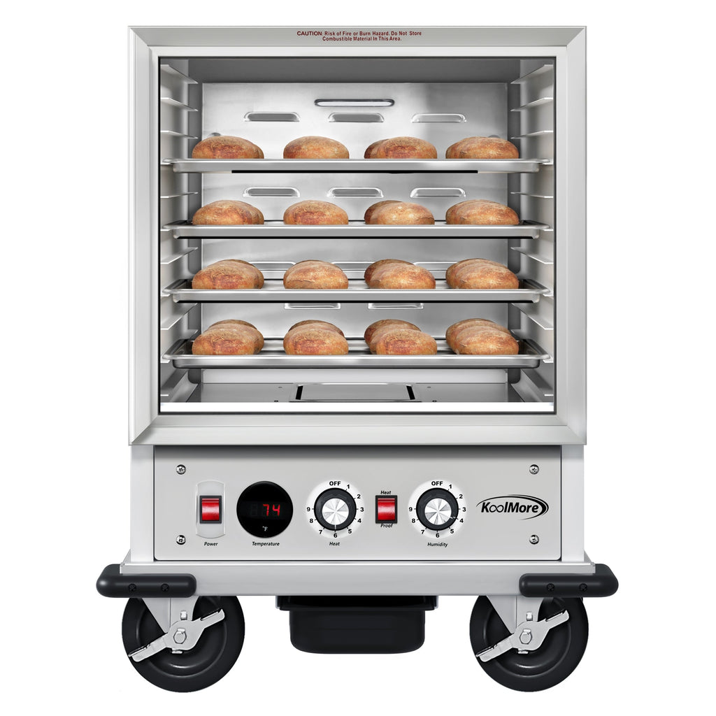 33 in. Commercial Non-Insulated Half Size Heated Holding/Proofing Cabinet with Glass Door and 12-Pan Capacity in Silver