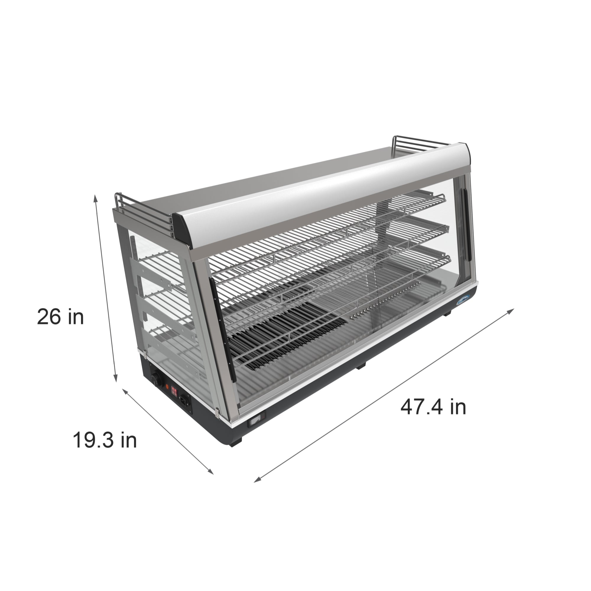 48 in. Glass Countertop Display Warmer, 6.5 cu. ft.