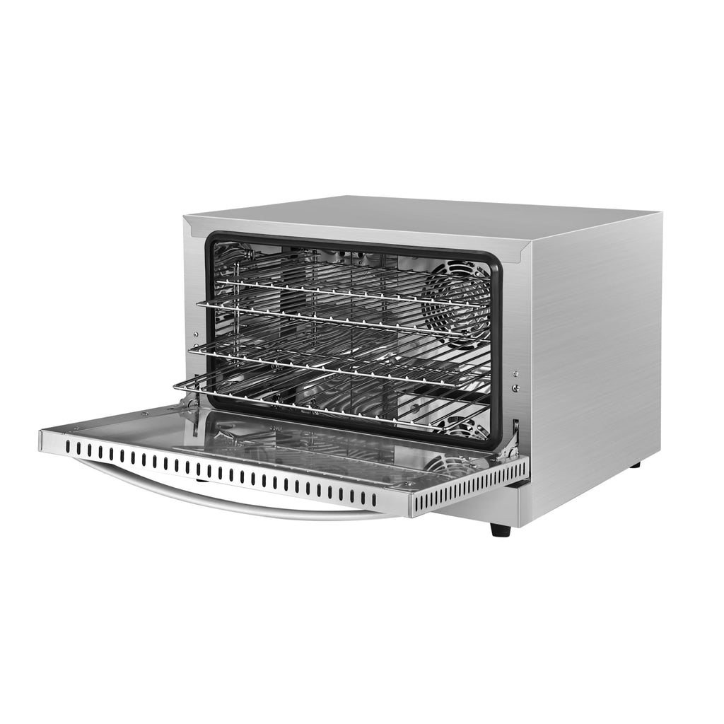 23 in. Countertop Convection Oven for Half-Size Pans with 4 Racks 1600W of Power in Stainless-Steel
