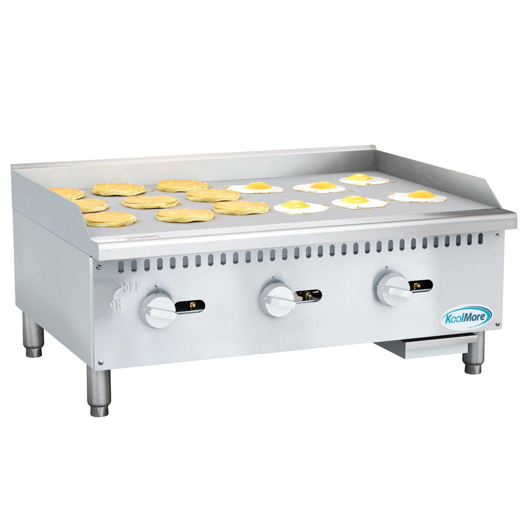 36 in. Natural Gas 3-Burner Griddle with 90,000 BTU in Stainless-Steel