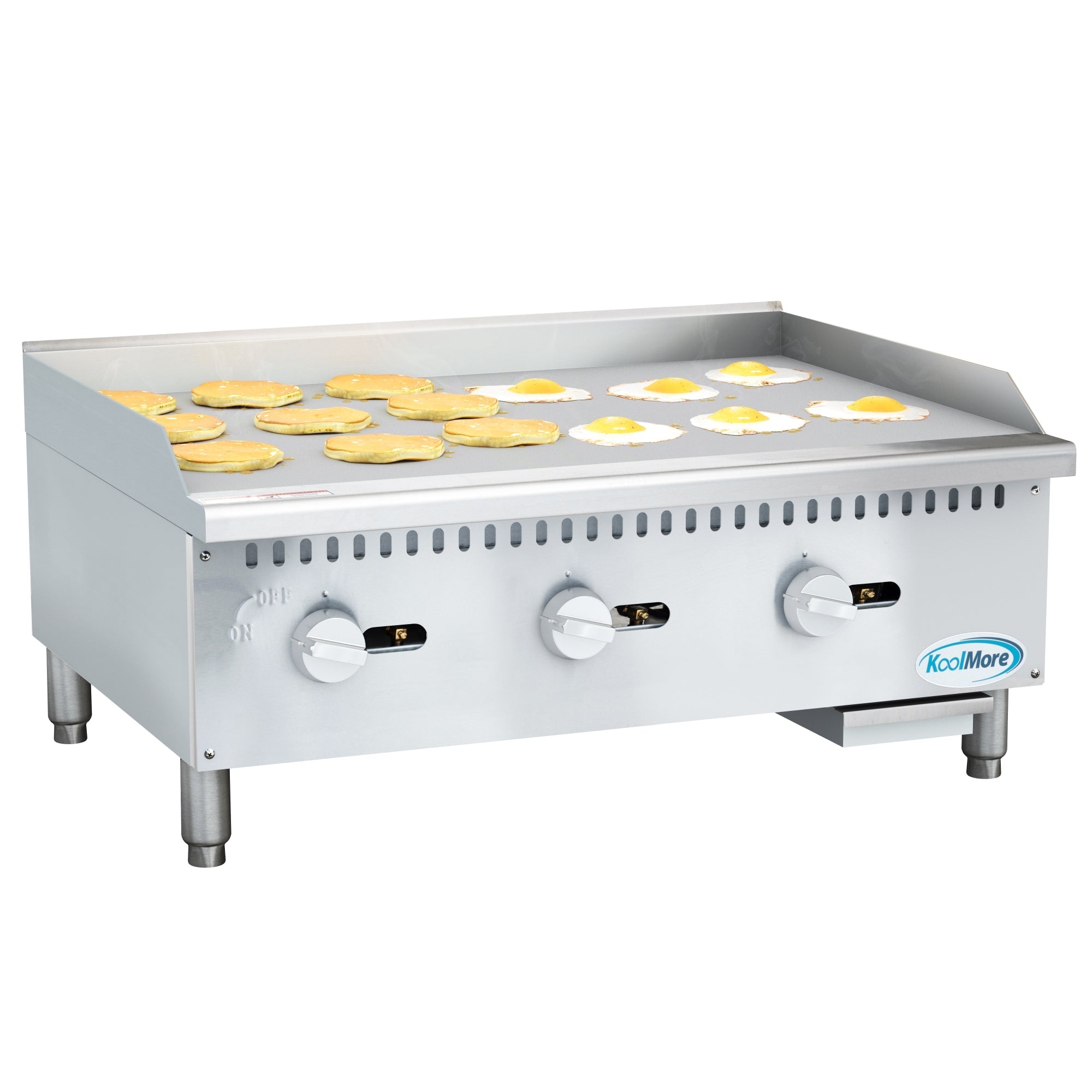 36 in. Natural Gas 3-Burner Griddle with 90,000 BTU in Stainless-Steel