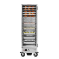 33 in. Commercial Non-Insulated Heated Holding Cabinet with Wire Racks and Glass Door in Silver