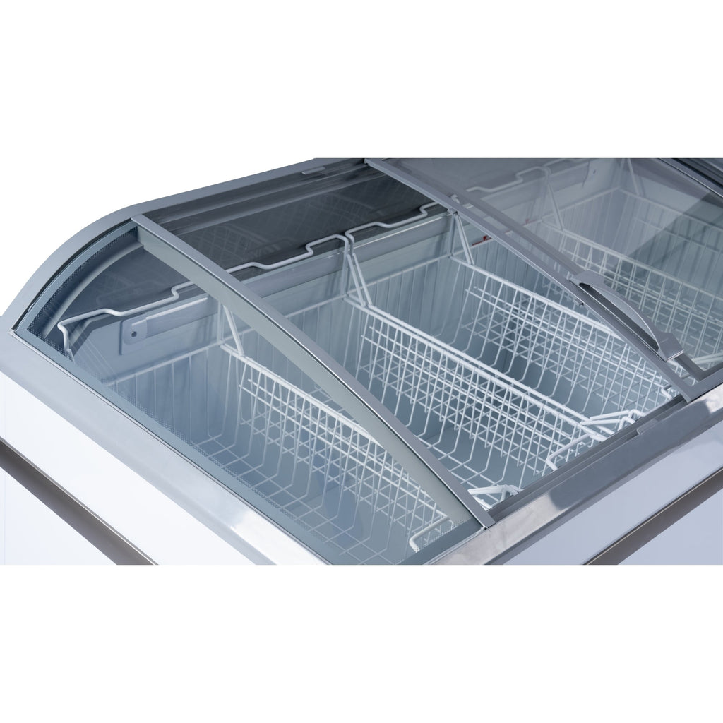 65 Inch Manual Defrost Island Chest Freezer in White, 16 cu. ft.