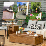 Costway 48 x 27" Outdoor Gas Fire Pit Table 50,000 BTU Lava Rocks Cover 43751268 New