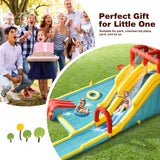 Costway Inflatable Dual Slide Water Park Climbing Bouncer w/ 735W Air Blower 25048361 New