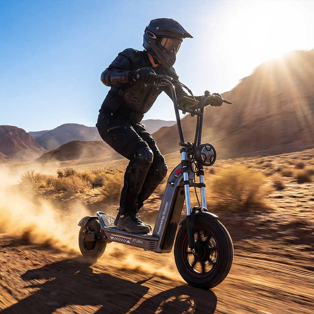 iScooter F7Ultra Electric Scooter All-Terrain 35 MPH 62 Mile Range 1500W Detachable Battery New