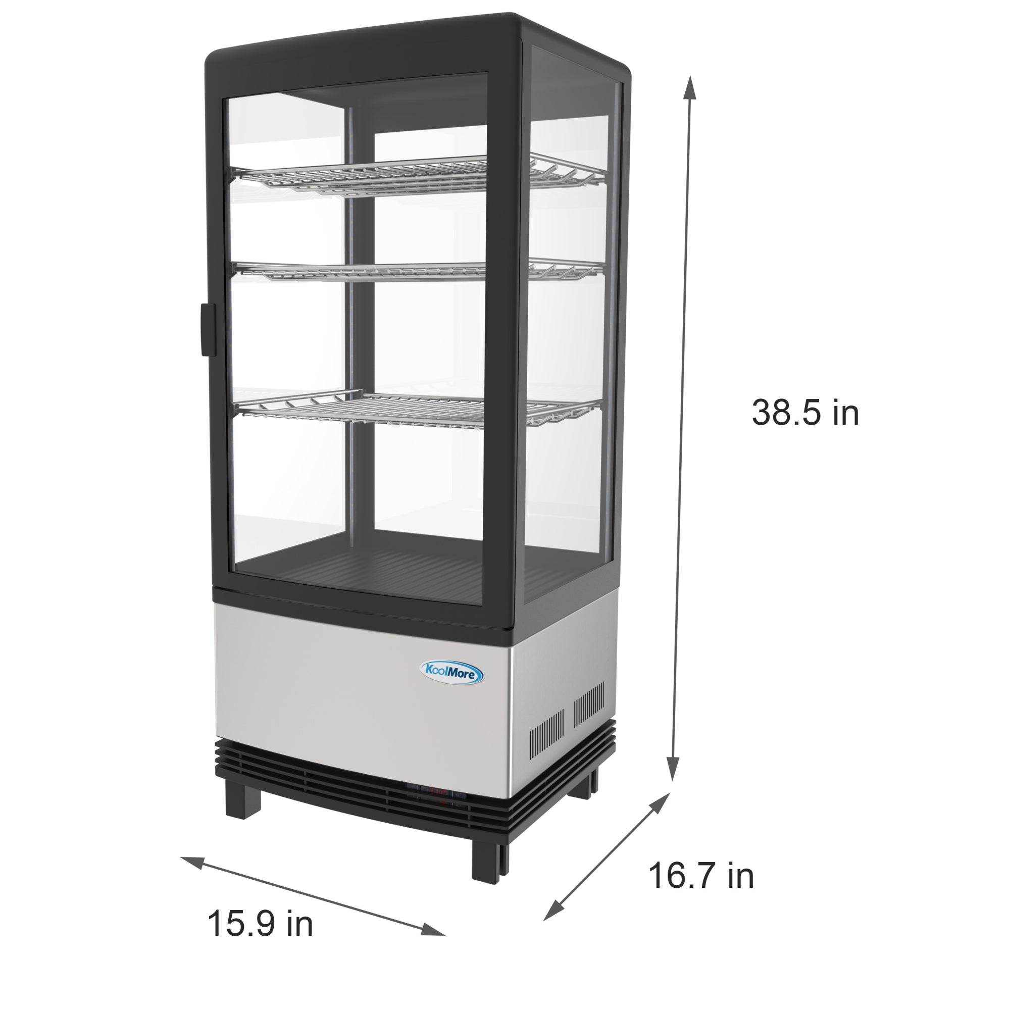 17 in. Stainless-Steel Countertop Display Refrigerator - 3 Cu Ft.