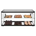 33 in. 2 Tiered Pastry Display Case With Shelf and Sliding Door, 3.2 cu. ft. Capacity, ETL Listed
