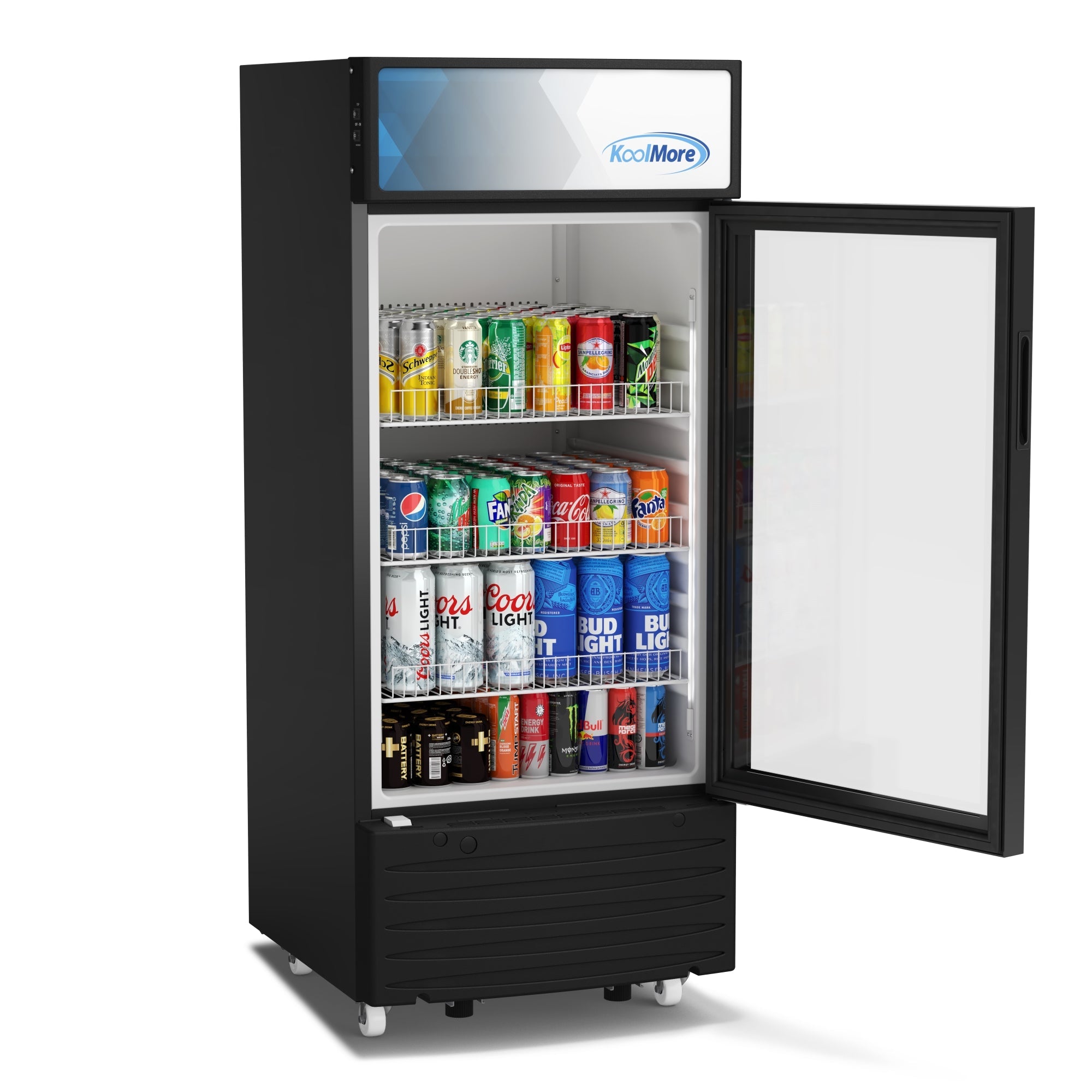 6 cu. ft. One Glass Door Commercial Display Merchandiser Refrigerator - Wrap