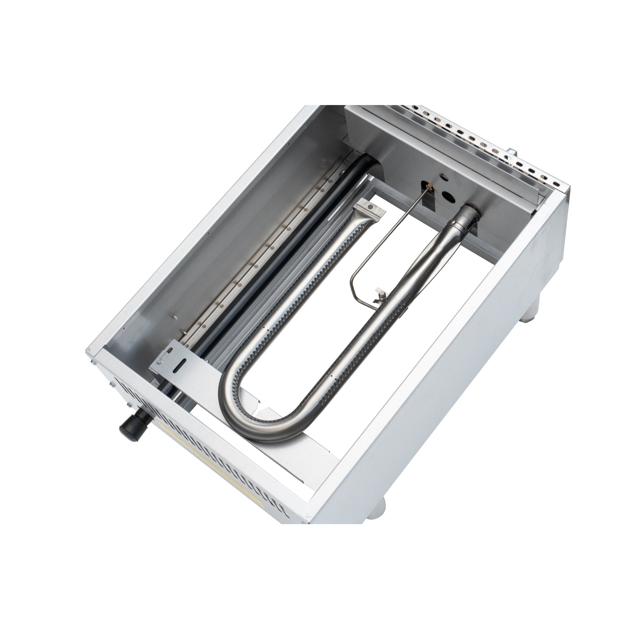 16 in. Commercial 1-Burner Natural Gas Charbroiler with 30,000 BTU in Stainless-Steel